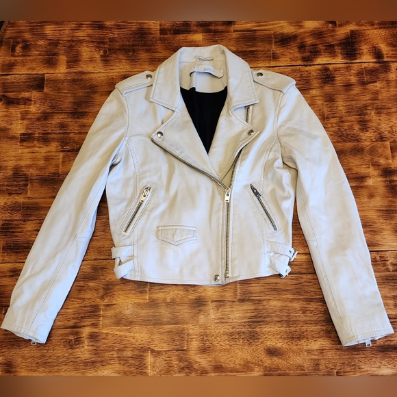 IRO Ashville Leather Moto Biker Jacket size 40 - Picture 4 of 17